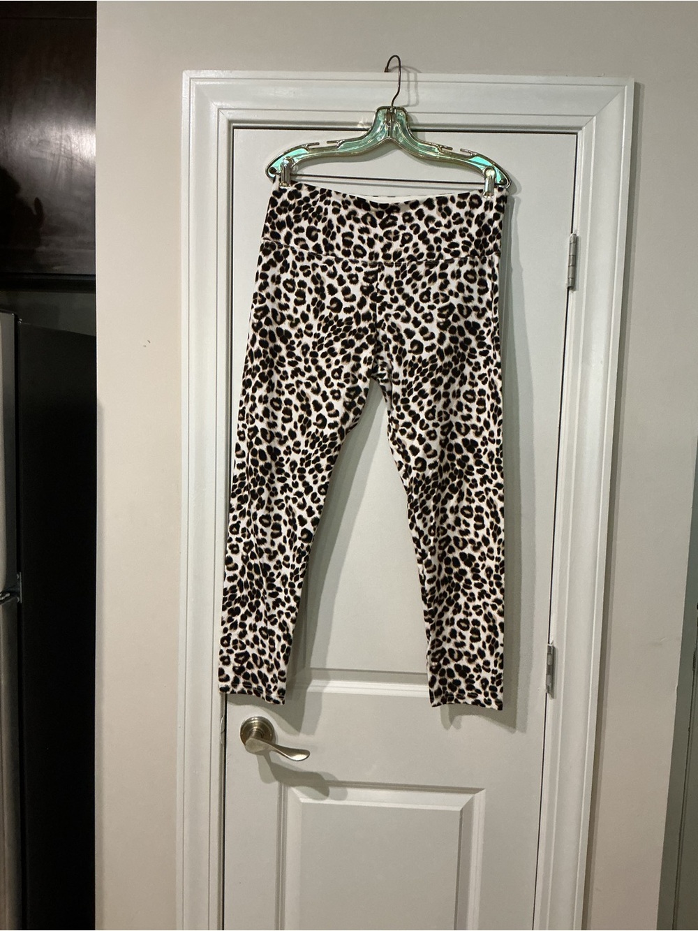 Girls Leopard Print Leggings - Brown/Black